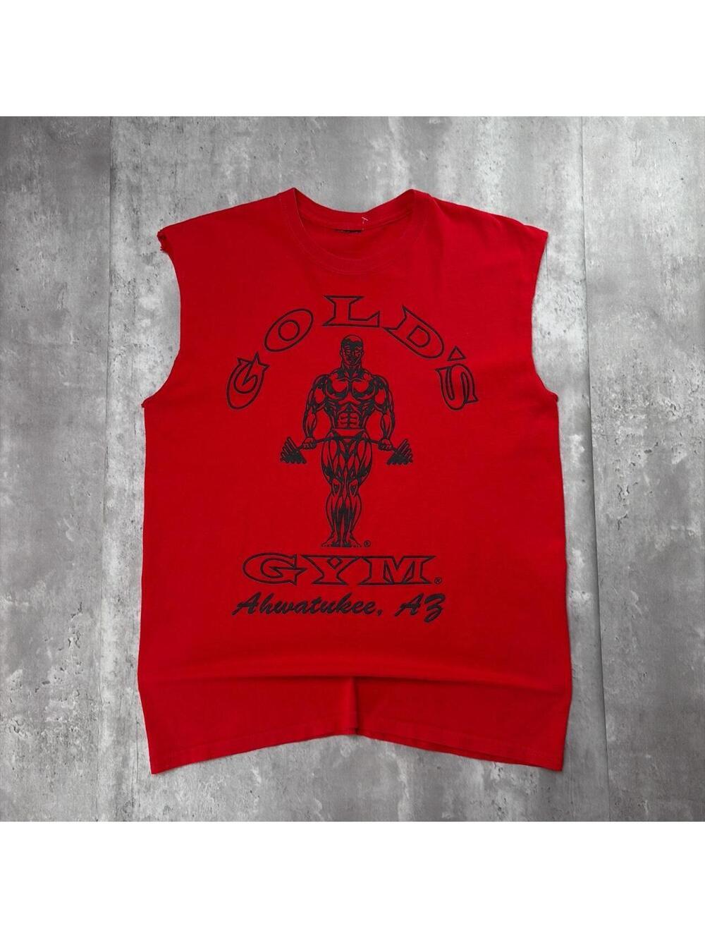 Vintage Red Gold’s Gym Sleeveless T-Shirt